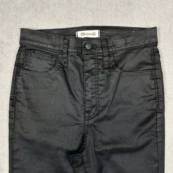 Madewell 10" High-Rise Skinny Jeans Black Button-Front Edition Size 27 EUC - Picture 3 of 9